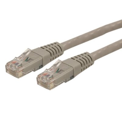 STARTECH.COM C6PATCH6GR 6FT GRAY CAT6 ETHERNET CABLE DELIVERS MULTI GIGABIT 1/2.