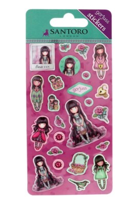 ROSIE PUFFY STICKER SHEET-Docrafts Santoro London Gorjuss Girls-Embellishment