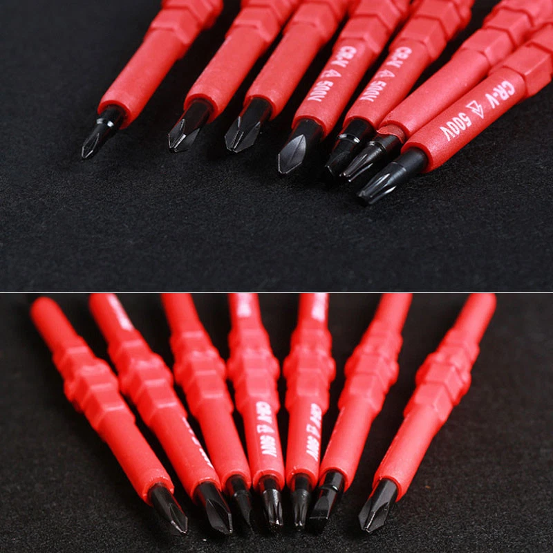 14x Insulated Magnetic Screwdriver Set Electricians Tool Double Head Screwdriver - Image 3 of 4