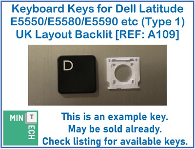 Tastatur Ersatz Tasten für Dell Latitude E5550 etc Laptops UK Hintergrundbeleuchtung (Typ1)