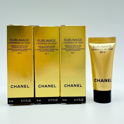 3 x CHANEL SUBLIMAGE L'ESSENCE DE TEINT BR12 Serum Foundation 5ml/0.17oz