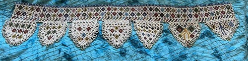 ANTIQUE Toran E. INDIA Folk ART Door hanging 19th C Venetian Glass Beads