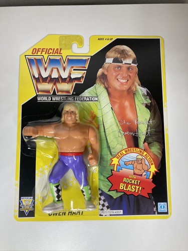 WWF OWEN HART HASBRO SERIES 7 1993 FIGURE CASE FRE...