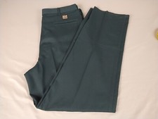 Farah Pants Men's 36x32 Classic Dk Green Pleated Pockets Durable