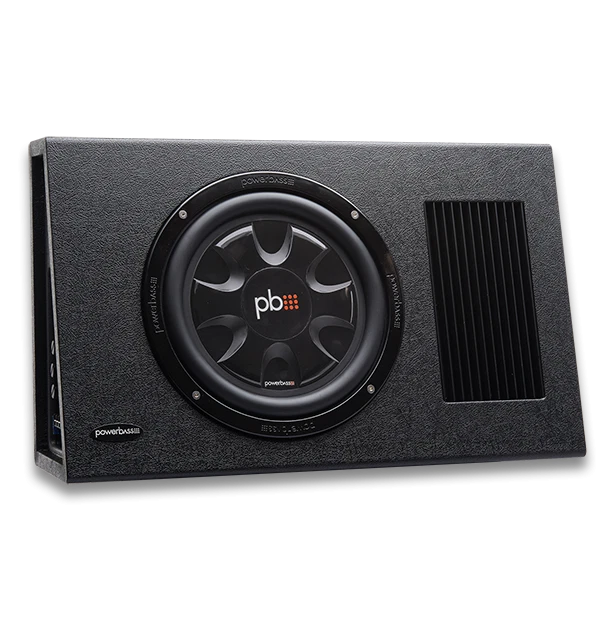 Powerbass PS-AWB101T 10" 175W-RMS Amplified Slim Loaded Subwoofer Enclosure