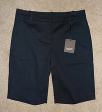 New Womens Simply Vera Wang Bermuda Dress Shorts Sz 2 Blue Cotton Stretch