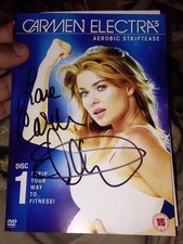 CARMEN ELECTRA SIGNED AEROBIC STRIPTEASE DVD 100% GENUINE THE X FACTOR BAYWATCH