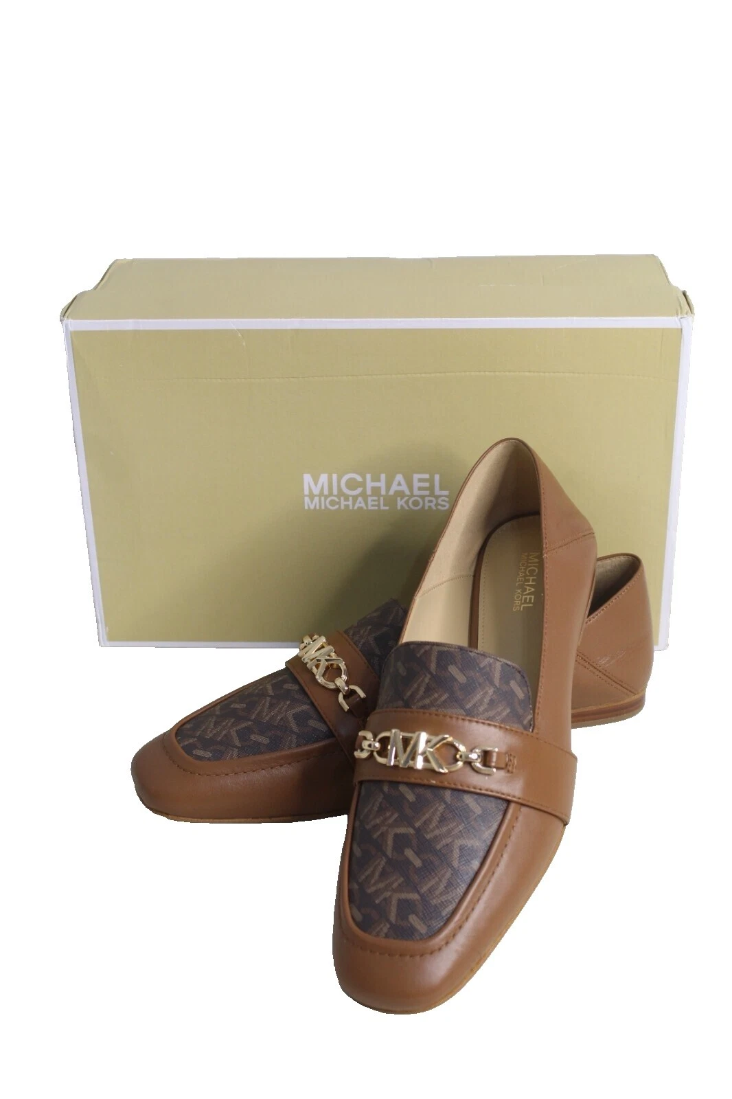 Planos planos geométricos superiores de cuero para mujer Michael Kors