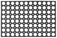 Honeycomb Outdoor Rubber Ring Floor Door Mat, Heavy Duty Matt with Drainage Hole