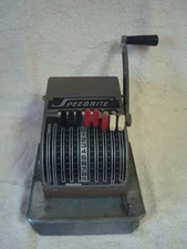 Vintage Hall-Welter Co SPEEDRITE Check Writer Stamping Machine (Item #233)