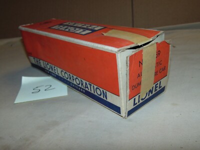 LIONEL O 3469 OPERATING COAL DUMP CAR  EMPTY ORIGINAL BOX ONLY   #52