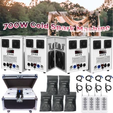 4PCS Large Cold Spark Machine 700W DMX Stage Firework Machine 6.6-9.8ft Wedding