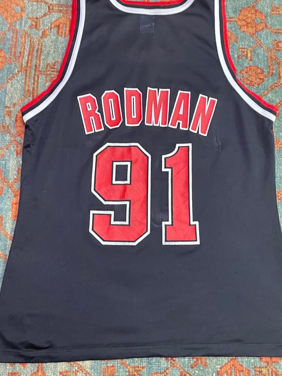 ウェア 90s champion chicago bulls Dennis Rodman Dennis Rodman Chicago Bulls Champion Vintage 90s Black