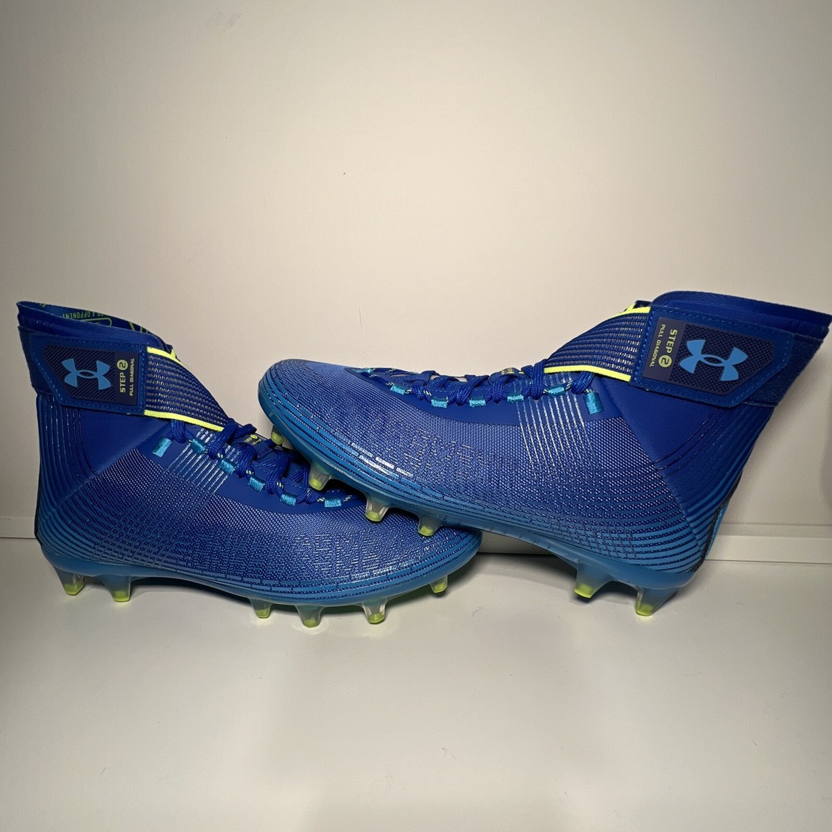 New UA Under Armour Highlight MC Football Blue Cleats 