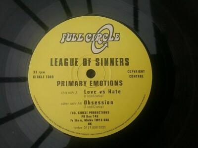 League Of Sinners - Primary Emotions 12'' Vinyl 