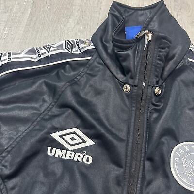 Vintage Umbro Ajax Training Jacket Mens Large Black 90s Vintage Umbro Ajax Training Jacket Mens Large Black 90s