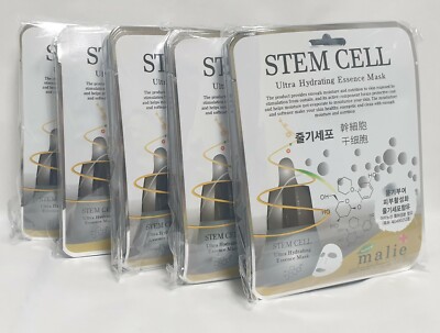 50pcs Malie STEM CELL Face Mask Packs Sheet 25g Nourish Brightening EXPRESS SHIP