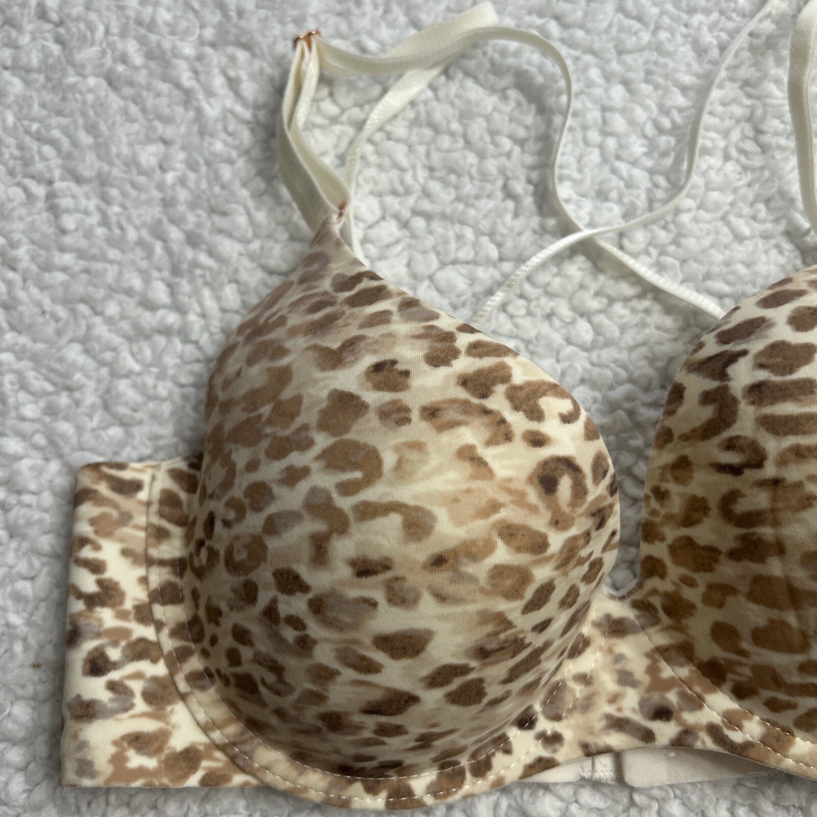 FILA Reggiseno T Shirt Danskin Intimi Leopardato Taglia 34C Elegante Liscio