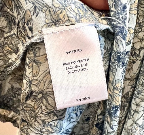 NEW Chelsea & Violet Womens Kimono Small Blue Green Floral Long Boho Cottagecore - Picture 8 of 10