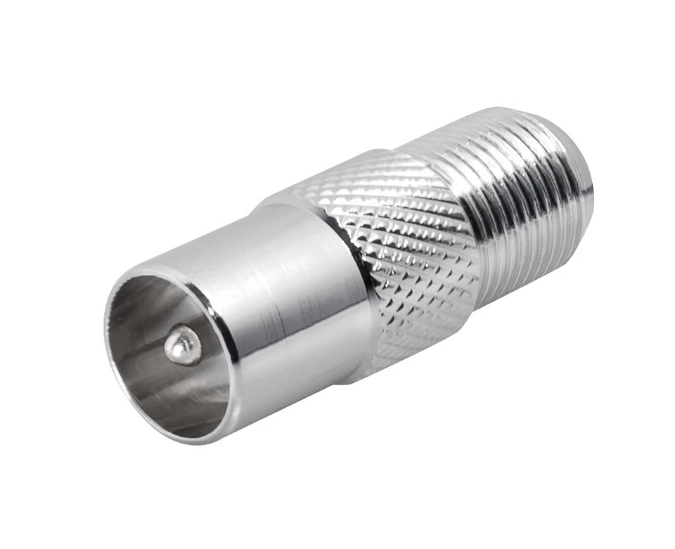 MK DIGITAL F-Kupplung auf Koax Stecker SAT TV Kabel Adapter Antennen Kupplung 9,5mm