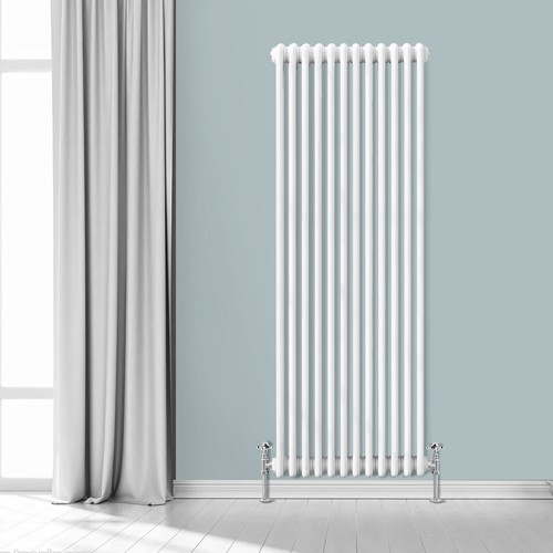 Vertical Horizontal Cast Iron Style Traditional Radiator Heated Towel Rail White - Picture 4 of 84