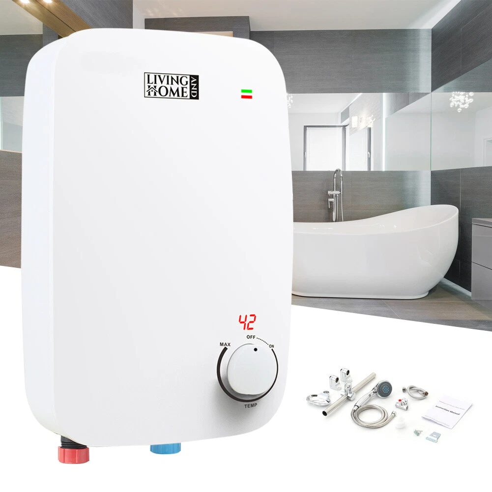 8/10KW Electric Tankless Under Sink Hot Water Heater Shower Kit Bathroom  Kitchen | eBay