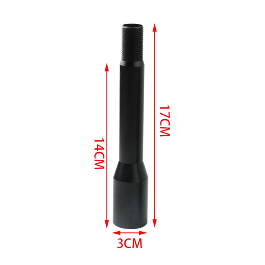 6.7In Car Gear Shift Rod Aluminum Manual Extender Extension Shifter Lever Black - Image 2 of 4
