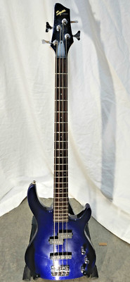 SQUIER by FENDER - 2001 Cobalt Blue MB-4 - 4 String Right Hand Electric Bass