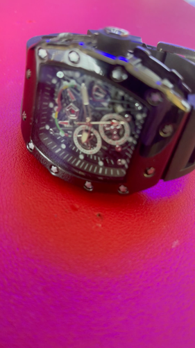 New Watch..MENS ..Skeleton Dial..Great look..Silicone band..New Battery-look - Video 1 of 1