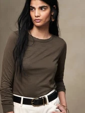 BANANA REPUBLIC Slub Long-Sleeve T-Shirt #817024