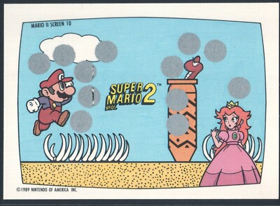 Mario 2 Screen 10 - 1989 Topps Nintendo Scratch-Off Game Vintage