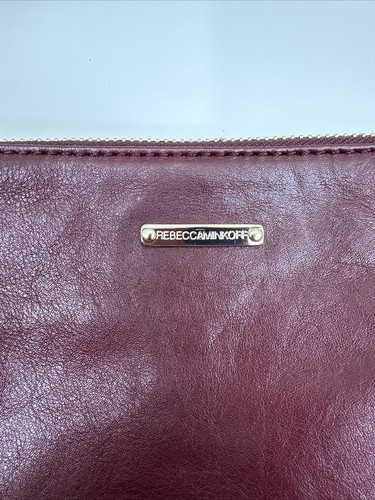 Mini borsa a tracolla Rebecca Minkoff 5 cerniere borsa in pelle catena bordeaux con sacchetto antipolvere - Foto 5 di 11