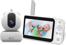 Baby Monitor, VIZOLINK 5" 720P Video Audio Baby Monitor with Remote Pan-Tilt