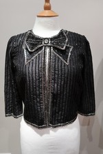 TOPSHOP CROP SEQUIN BOW TROPHY JACKET UK 6 US 2 EUR 34 BNWT £95 LUXURY RARE