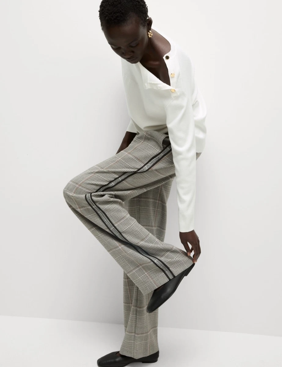 Co. Wide Leg Trousers In Grey (Gray - Foto 4