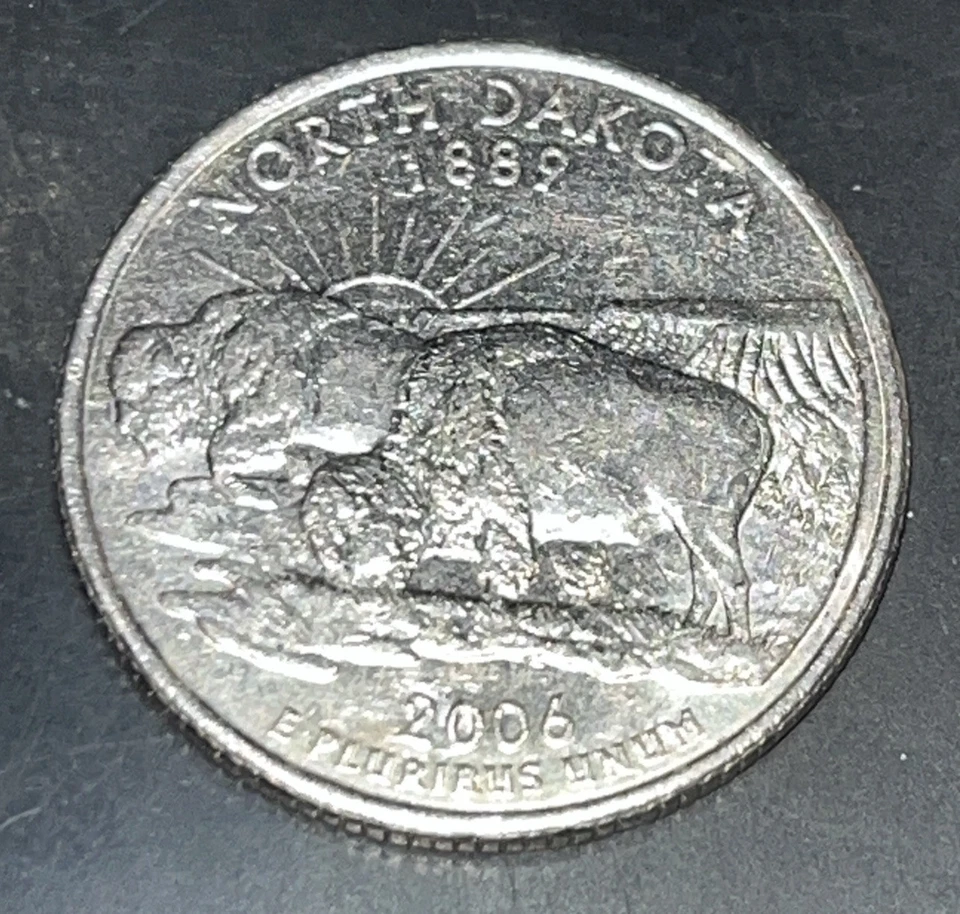2005 D 6 Legged Buffalo Rare Error 2006 North Dakota Quarter Uncirculated! - Image 4 of 4
