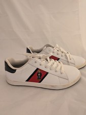 Polo Ralph Lauren Boys Bear Sneakers Leather Low Top Lace Up Kids Size 7