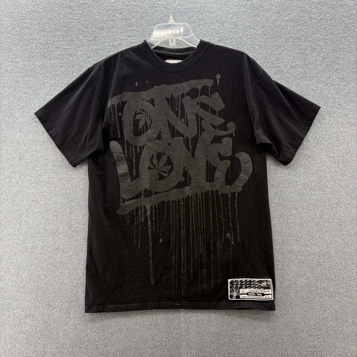Tall T Productions Shirt Mens Medium Black One Love Graphic