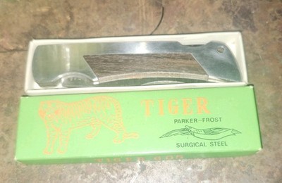 1970s Parker Frost Imai Tiger 605 Seki Japan 4.5'' Lockback Folding Pocket Knife