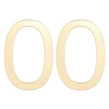 2 Pcs 2 Inch House Numbers Self-adhesive Acrylic Modern House Number Gold 0 