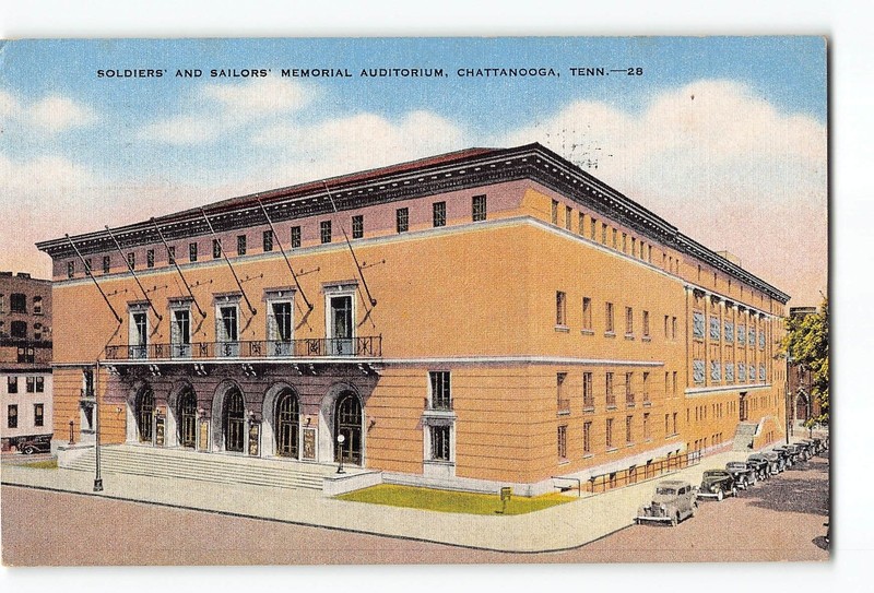 Chattanooga Tennessee TN Postcard 1930-45 Soldiers' And Sailors' Mem Auditorium