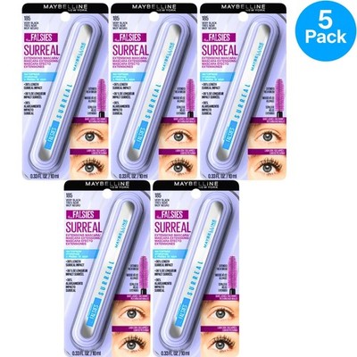 Maybelline Falsies Surreal Mascara Very Black #185 5 Pack New