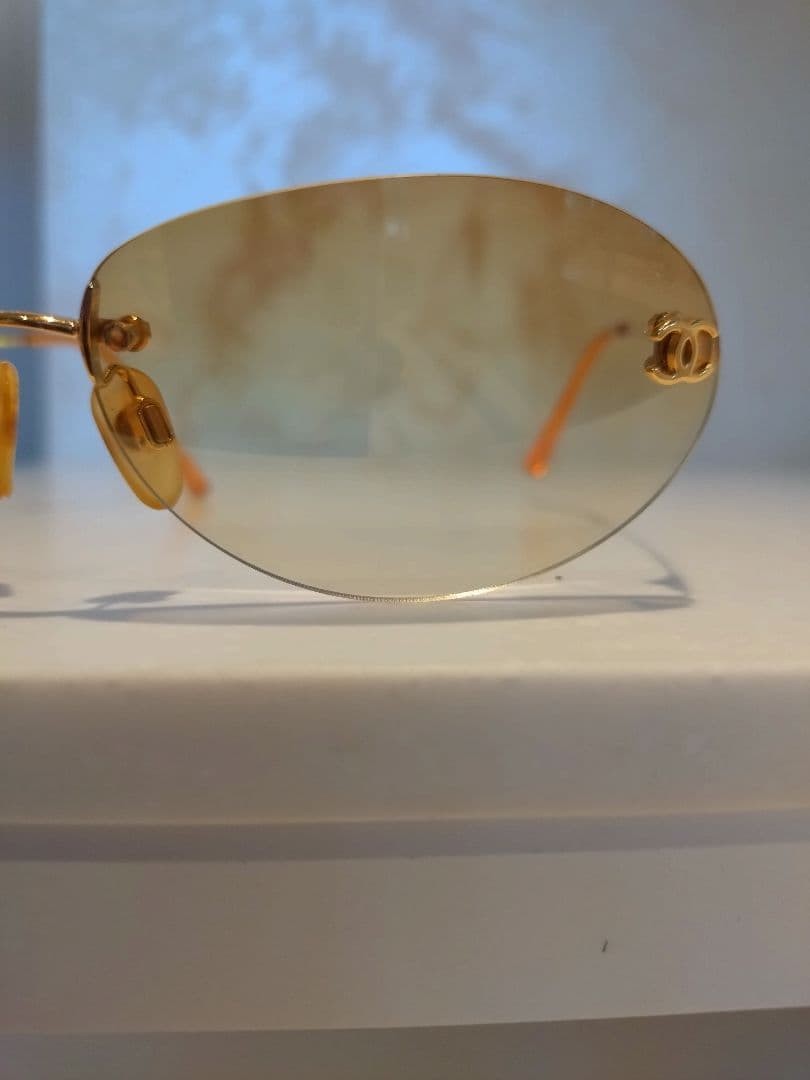 CHANEL Cocomark Sunglasses 4013 Orange Gradient Nylon Frame Used thumbnail 8