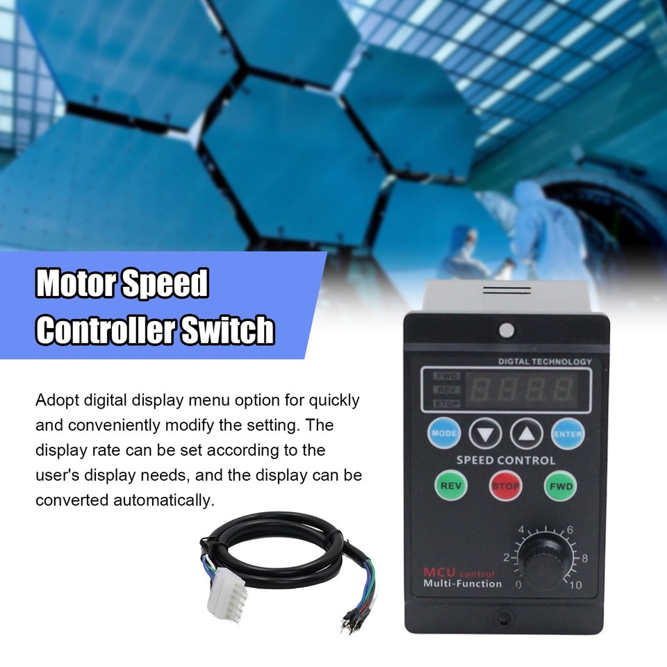 3A 120W AC 110V Digital Motor Speed Control MCU Controller Target Value ...