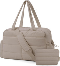 Bagsmart Reisetasche Sporttasche Damen, 31L Wasserabweisend Puffer Wickeltasche 