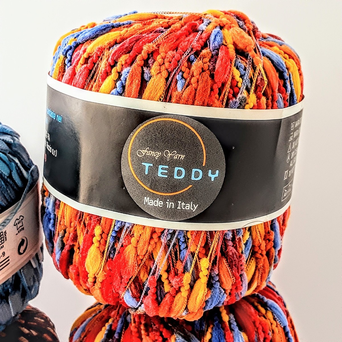 Mixed Lot Acrylic Crochet Knitting fancy Ribbon Yarn ITALY Rainbow