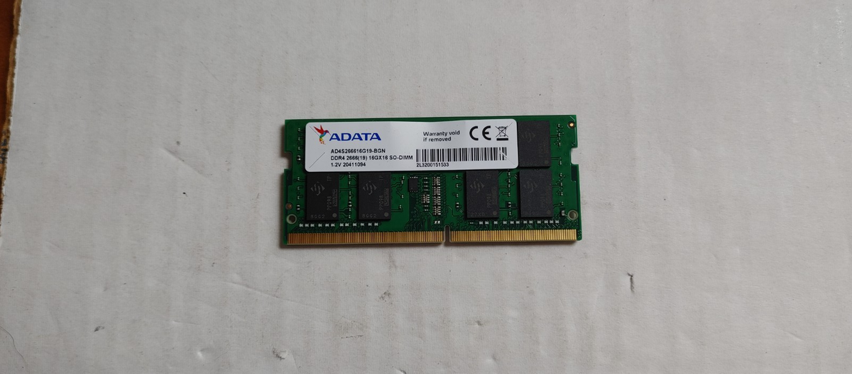Laptop ADATA DDR4-2666 DDR4 1x 16GB SODIMM 260-Pin AD4S2666716G19