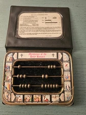 Vintage & Rare MidCentury Mysteries Of Holy Rosary Prayer Abacus In Case-Very...