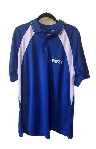 VTG Fuze Beverage Drink Polo Shirt Mens XL Colorado Timberline Poly-Dri