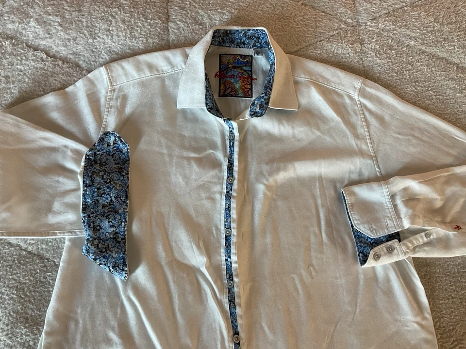 Robert Graham Classic Fit Button Shirt Men’s Sz 2XL White Knowledge Wisdom Truth - Image 3 of 4